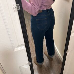 Lee High Rise Stretch Straight Leg Jeans